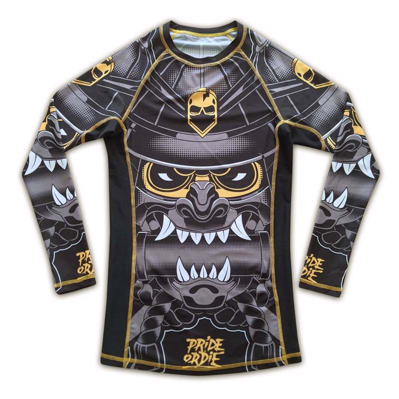 PRIDE OR DIE ''FIGHT FOR HONOR'' RASHGUARD - BLACK